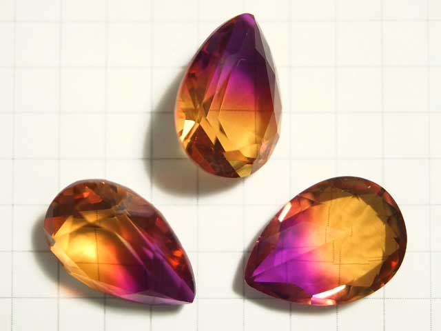 RT178JJ　１８×１３　ドロップ　フクシャ＆トパーズ