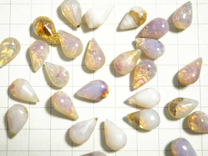 RT186JJ ７．６×４．８　ドロップ　ファイアオパール