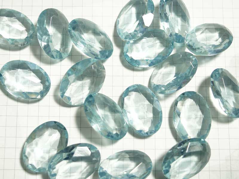 SOV36JJ　２５×１８　オーバル　アクリル　水色