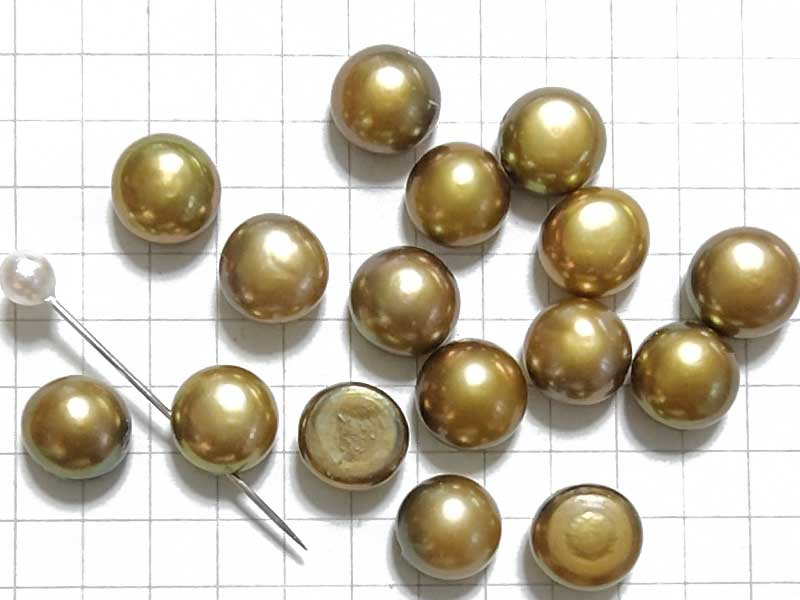 STP68FM　淡水パール　８ｍｍ　オリーブグリーン