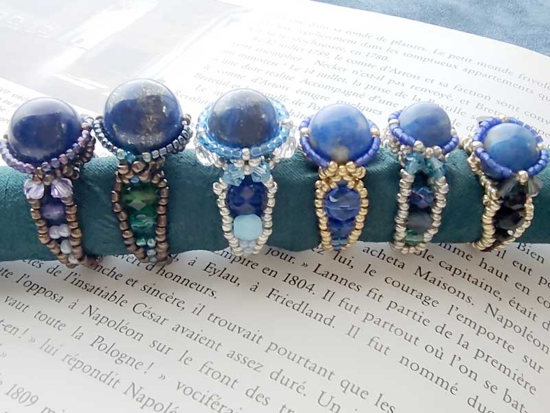 URR001S ビーズリング ラピスラズリ