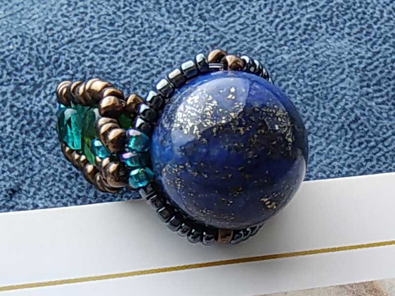 URR004R　ビーズリング　ラピスラズリ