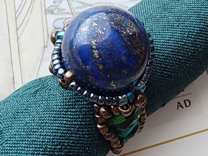 URR004R　ビーズリング　ラピスラズリ