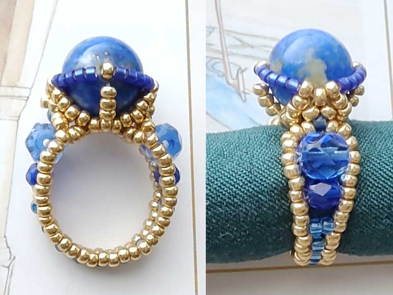 URR010S ビーズリング ラピスラズリ